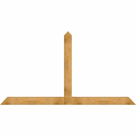 Ekena Millwork Portland Rough Sawn Timber Gable Bracket, Western Red Cedar, 108"W x 58"H x 6"D x 6"F, 13/12 Pitch GBW108X58X0606POR00RWR